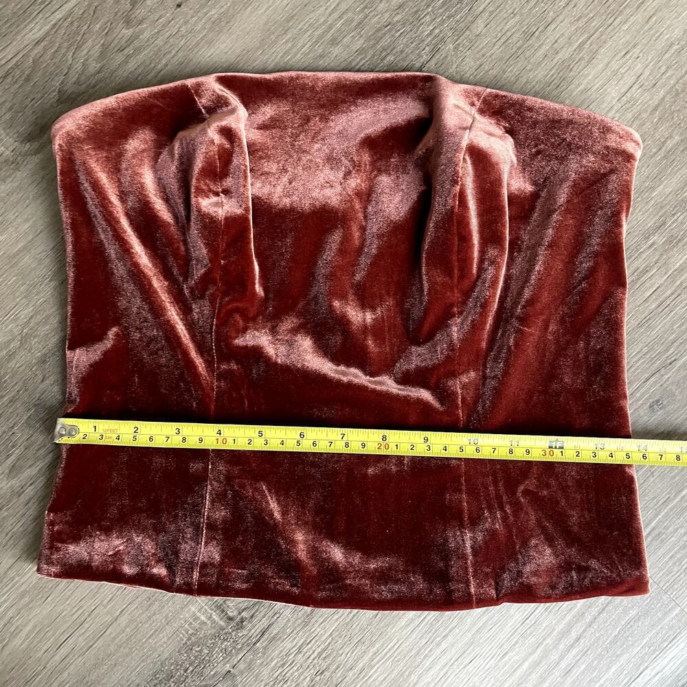 REVELRY Micah Convertible Velvet Dress in Terracota XS​​​ - Picture 7 of 13